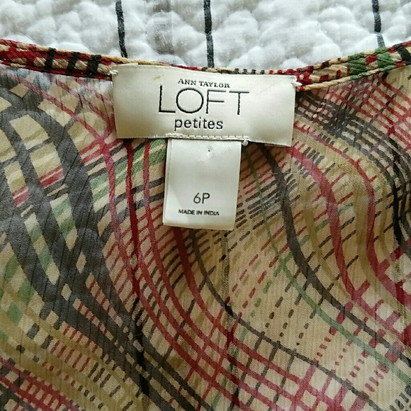 Final Price Drop! Ann Taylor LOFT Petite Chiffon Top with Camisole - Picture 2 of 5